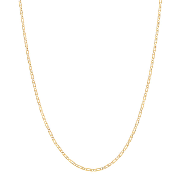 Collar eslabón nudo marino en oro amarillo 14 kilates.