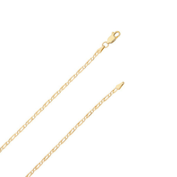 Collar eslabón nudo marino en oro amarillo 14 kilates.