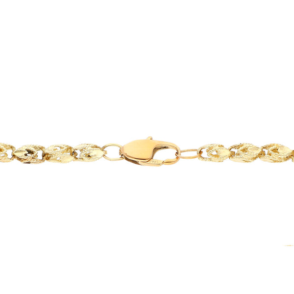 Pulsera eslabón articulado en oro amarillo 14 kilates.