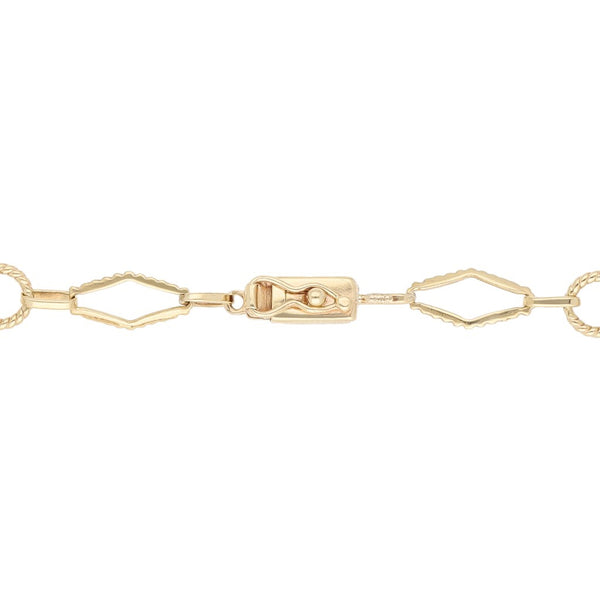 Pulsera eslabón articulado en oro amarillo 14 kilates.