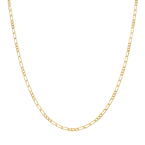 Gargantilla eslabón combinado en oro amarillo 14 kilates.