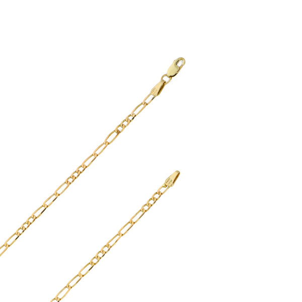 Gargantilla eslabón combinado en oro amarillo 14 kilates.