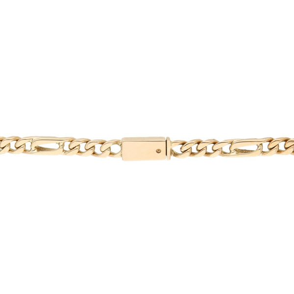 Pulsera eslabón combinado en oro amarillo 14 kilates.