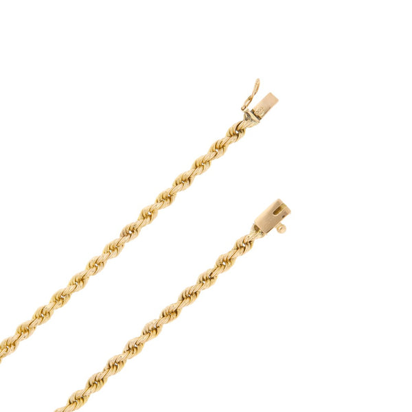 Collar eslabón torzal en oro amarillo 18 kilates.