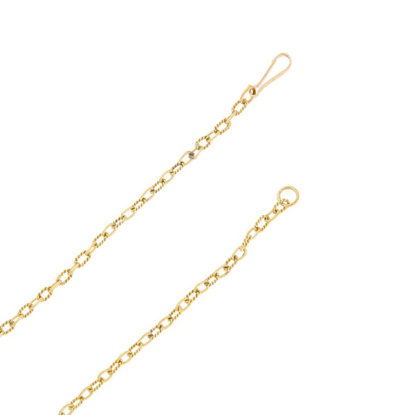 Collar eslabón cruzado en oro amarillo 18 kilates.