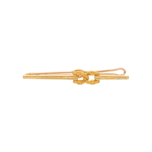 Pisa corbatas diseño especial firma Carrera y Carrera con aplicación motivo caballos en oro dos tonos 18 kilates.