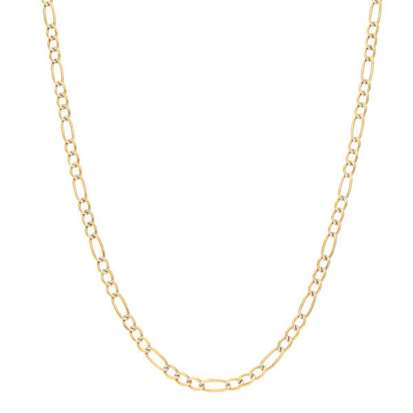 Collar de tres eslabones por uno platinado en oro amarillo 14 kilates.