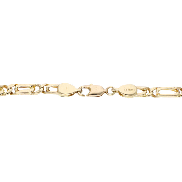 Pulsera eslabón nudo egipcio en oro amarillo 14 kilates.