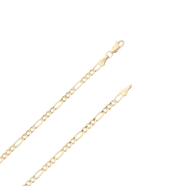 Collar de tres eslabones por uno en oro amarillo 14 kilates.