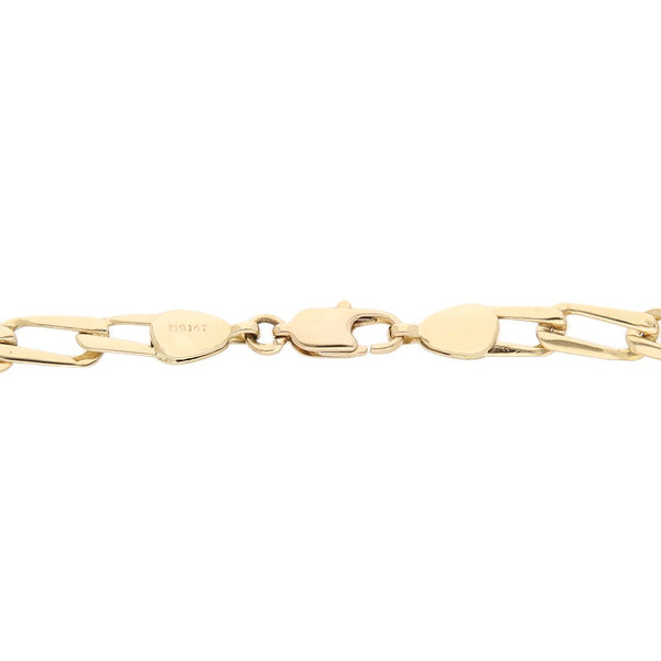 Pulsera eslabón combinado en oro amarillo 14 kilates.