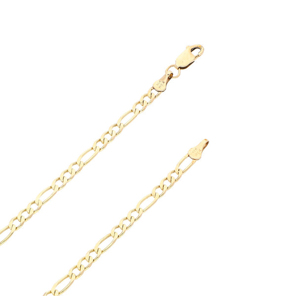 Collar de tres eslabones por uno en oro amarillo 14 kilates.
