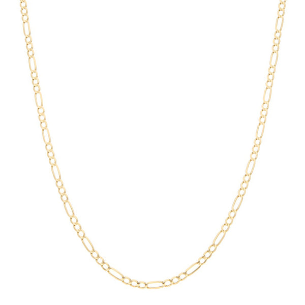 Collar de tres eslabones por uno en oro amarillo 14 kilates.