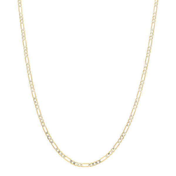 Collar de tres eslabones por uno en oro amarillo 14 kilates.
