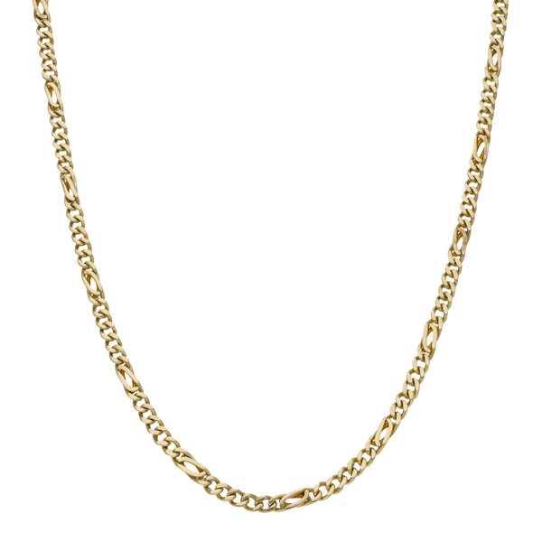 Collar eslabón combinado en oro amarillo 12 kilates.