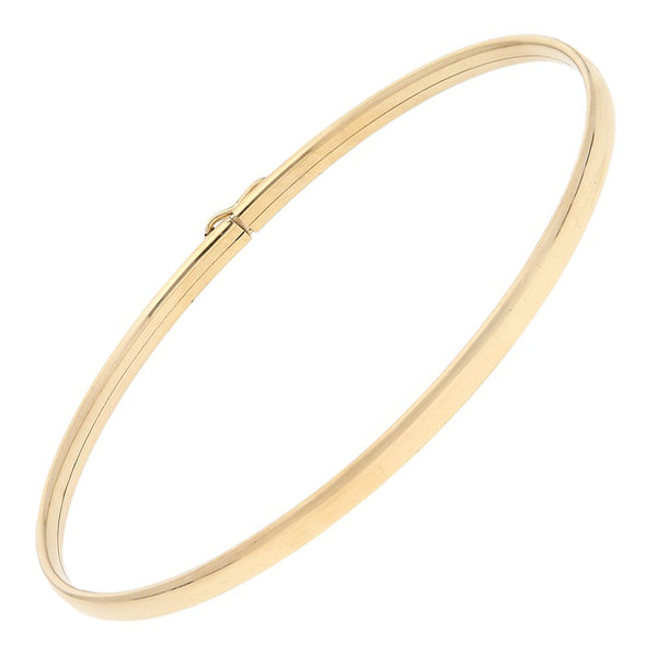 Pulsera de arillo lisa en oro amarillo 14 kilates.