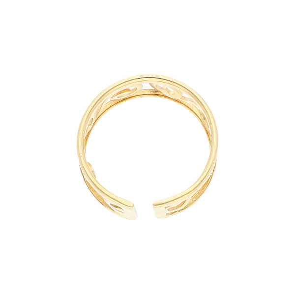 Anillo calado en oro amarillo 14 kilates.