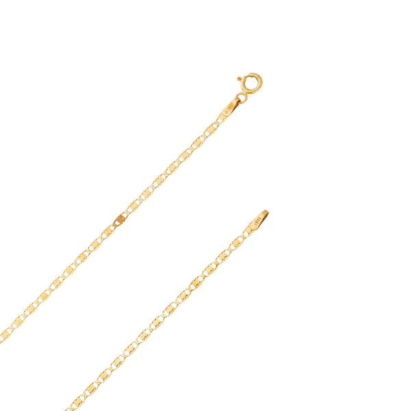 Collar eslabón nudo marino en oro amarillo 14 kilates.