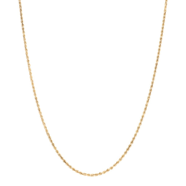 Collar eslabón torzal en oro amarillo 14 kilates.