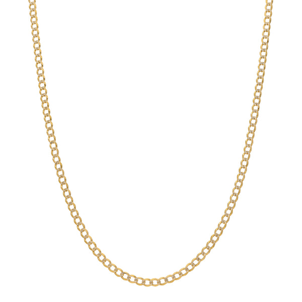 Collar eslabón encontrado platinado en oro amarillo 14 kilates.