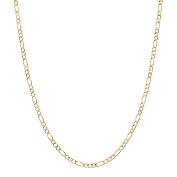 Collar de tres eslabones por uno en oro amarillo 14 kilates.