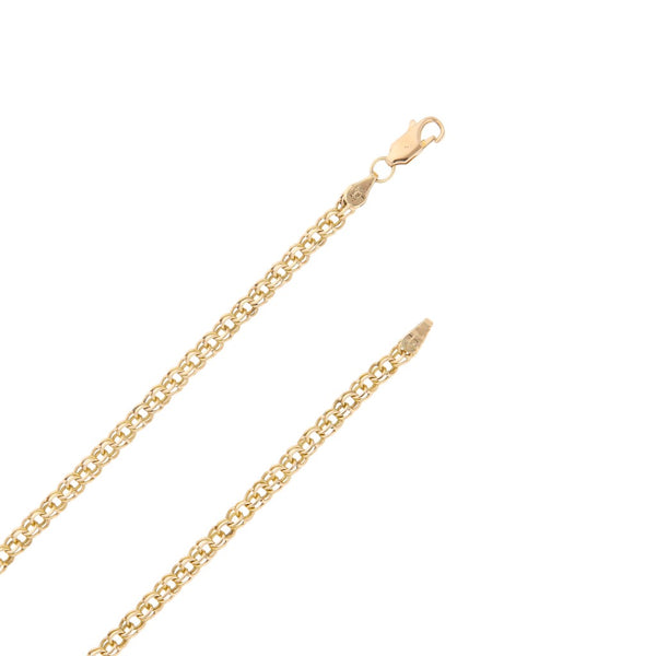 Collar eslabón tejido en oro amarillo 14 kilates.