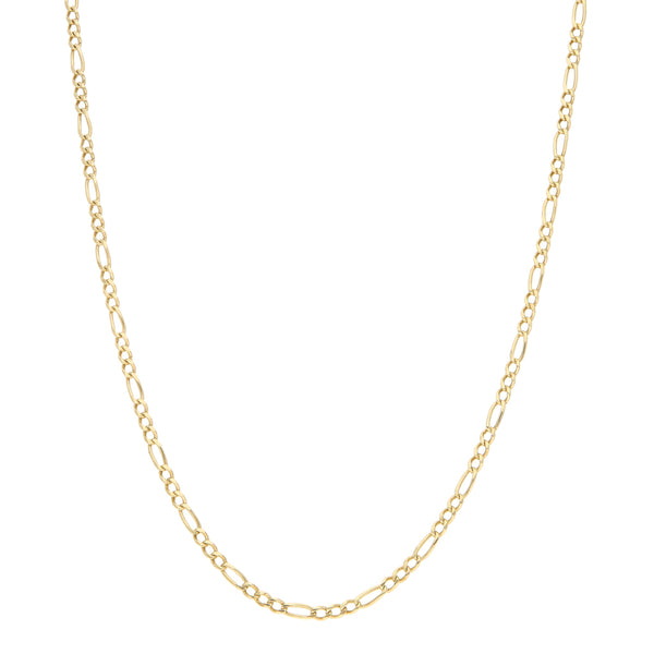 Collar de tres eslabones por uno en oro amarillo 14 kilates.