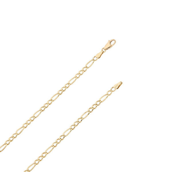 Collar de tres eslabones por uno en oro amarillo 14 kilates.