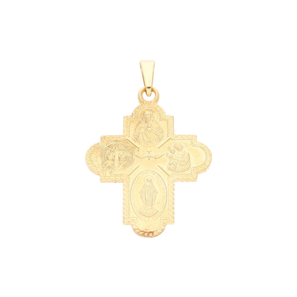 Cruz diseño especial en oro amarillo 14 kilates.
