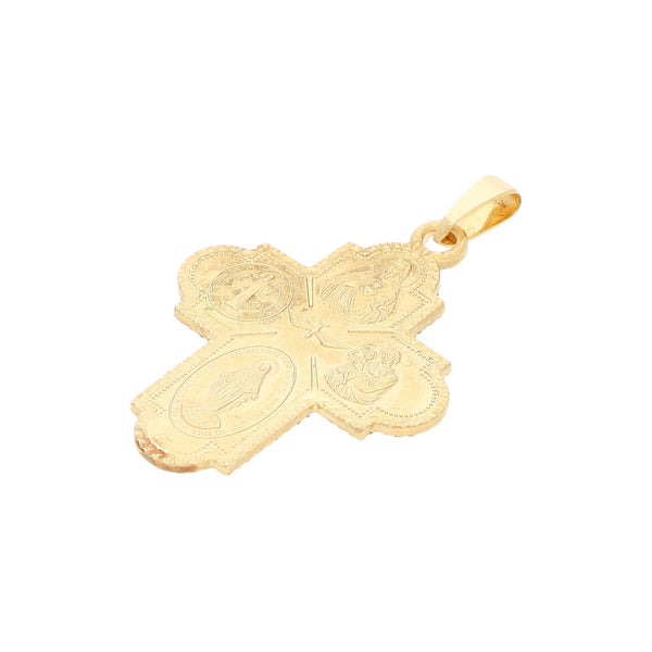 Cruz diseño especial en oro amarillo 14 kilates.