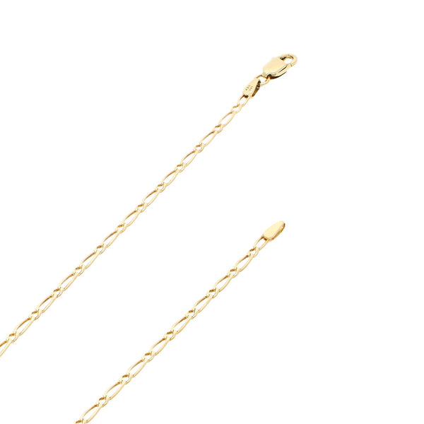 Collar eslabón uno por uno en oro amarillo 14 kilates.