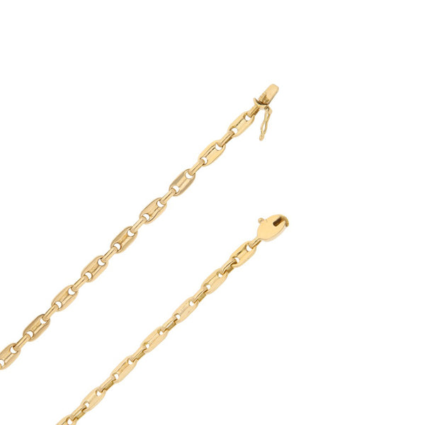 Collar eslabón nudo marino en oro amarillo 18 kilates.