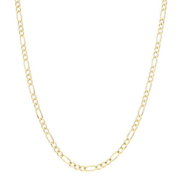 Collar de tres eslabones por uno en oro amarillo 14 kilates.