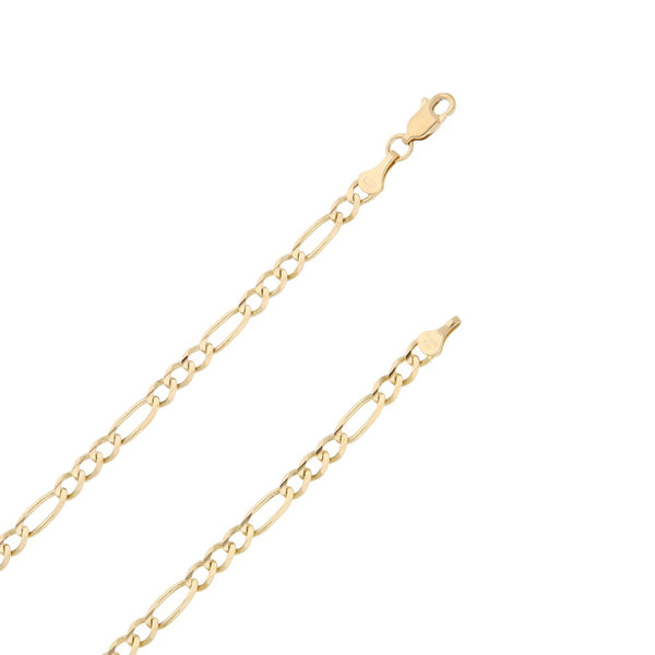 Collar de tres eslabones por uno en oro amarillo 14 kilates.