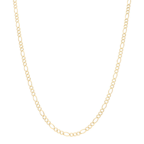 Collar de tres eslabones por uno en oro amarillo 14 kilates.