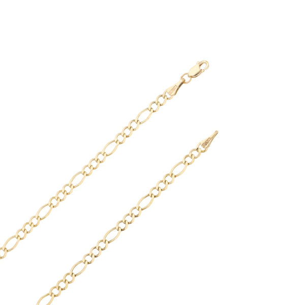 Collar de tres eslabones por uno en oro amarillo 14 kilates.