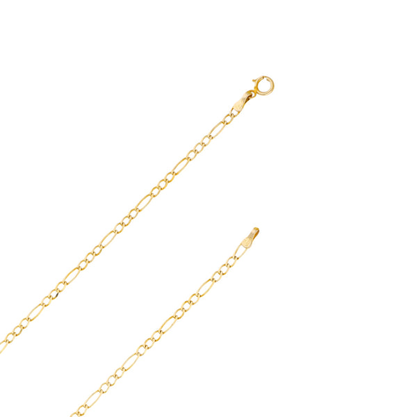 Collar de tres eslabones por uno en oro amarillo 14 kilates.