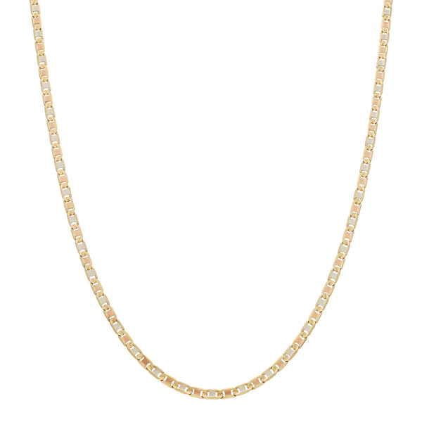 Collar eslabón nudo marino en oro amarillo 14 kilates.