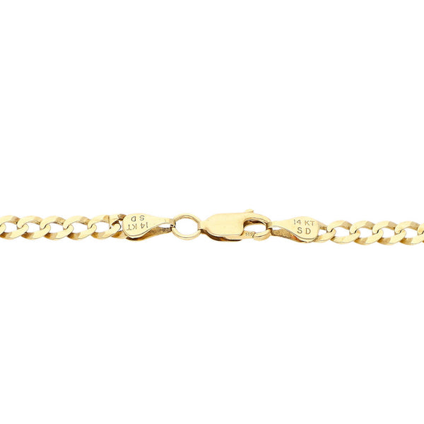 Pulsera eslabón barbado en oro amarillo 14 kilates.