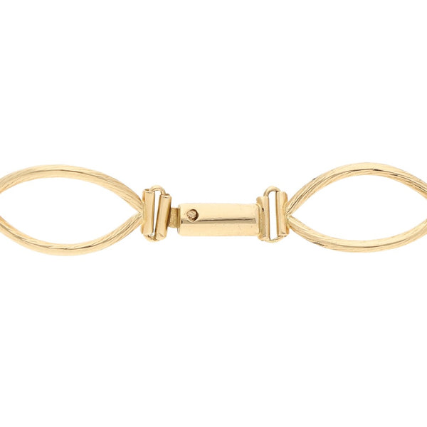 Pulsera calada en oro amarillo 14 kilates.