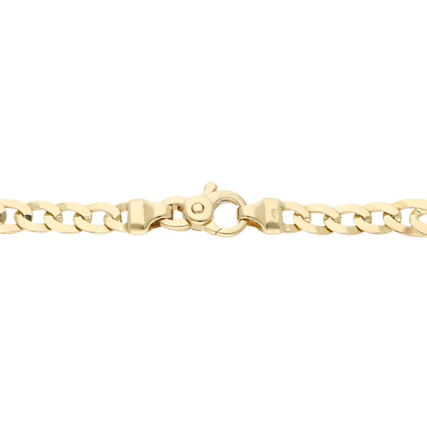 Pulsera eslabón combinado en oro amarillo 14 kilates.