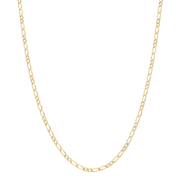 Collar eslabón combinado en oro amarillo 14 kilates.