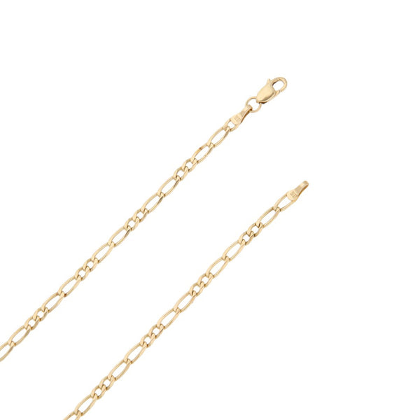Collar eslabón combinado en oro amarillo 14 kilates.