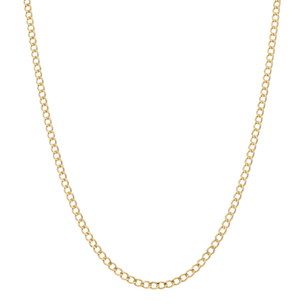 Collar eslabón barbado en oro amarillo 14 kilates.