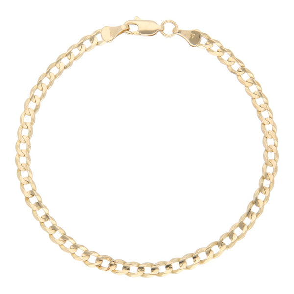 Pulsera eslabón encontrado en oro amarillo 14 kilates.