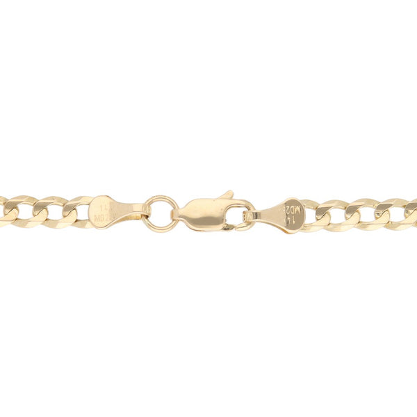 Pulsera eslabón encontrado en oro amarillo 14 kilates.