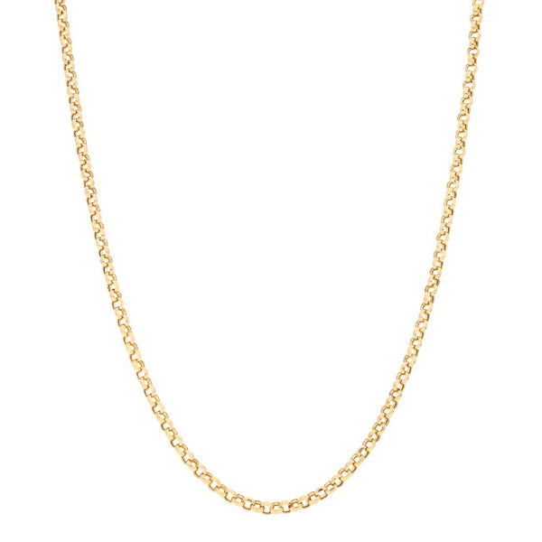 Collar eslabón cruzado en oro amarillo 14 kilates.