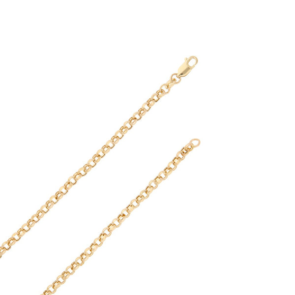 Collar eslabón cruzado en oro amarillo 14 kilates.