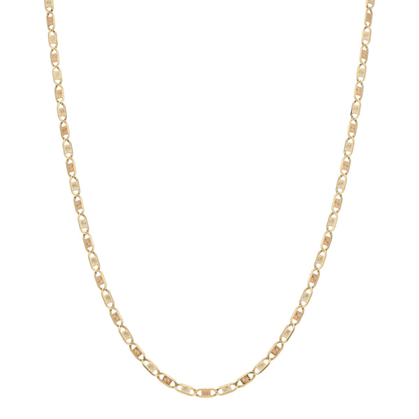 Collar eslabón nudo marino en oro amarillo 14 kilates.