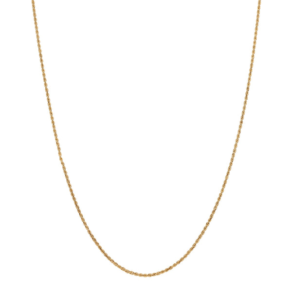 Collar eslabón torzal en oro amarillo 14 kilates.