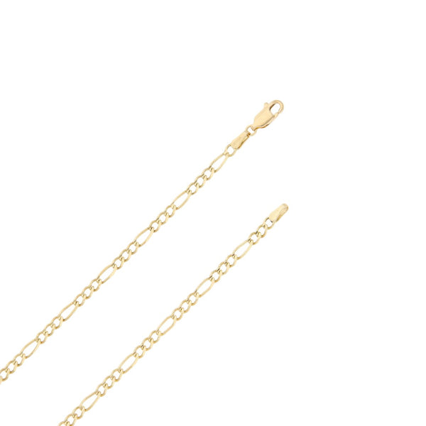 Medalla rellena motivo signo zodiacal y collar de tres eslabones por uno en oro amarillo 14 kilates.